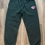 White Fox Boutique White Fox Green Sweatpants with Pink Logo Jogger Photo 0