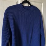 525 America  Women Cotton‎ Crewneck Pullover Sweater in Sapphire Size Med NWT Photo 4