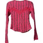 Free People New  Let’s Party Cardi Hot Pink Floral - Rare Piece XS Photo 2