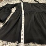 Peach Royal Size XS Black Cold Shoulder Blouse Lace Trim Bell Sleeve Boho Photo 6