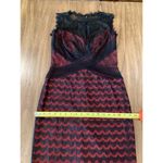 Tadashi Shoji  mix bodice Lace black Red mini sleeveless sheath Cocktail Dress 6 Photo 6