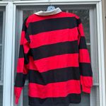 Lacoste Vintage IZOD Long Sleeve StripedRugby Polo Shirt 90s Size XL Photo 2
