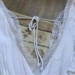 Abercrombie & Fitch White Lace V-Neck Blouse Photo 3