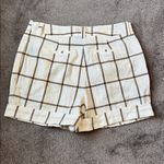 Worthington  Off White/Brown Windowpane Shorts SIZE 12 Photo 4