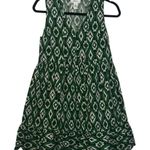 Japana NEW Casual Green Black White Diamond ALine Ruffle Sleeveless Dress Size M Size M Photo 1
