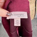 Philosophy Sz L NWOT $85 MSRP WINE Suede Jacket Photo 6