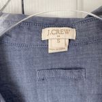 J.Crew  Chambray Tunic Shirt‎ Womens Size Small Blue Collared Pocket Button Up Photo 3