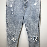 Free People  Women's Georgine Mom Distressed Denim Jean Button Fly‎ Size 31 Photo 0
