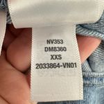 Madewell  Scoopneck Denim Shortalls Chambray Blue XXS Button Front Patch Pockets Photo 13