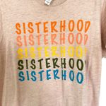 Girl Defined Sisterhood Print Multicolor Graphic Short Sleeve Top Size Small Pink Photo 2