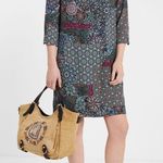 Desigual NWT Blue Maritsa Boho Mandalas Dress Size Medium Photo 0