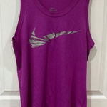 Nike Women's Magenta Tank Top with Metallic Logo Photo 0