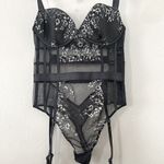 Victoria's Secret Victoria Secret Grey Silver Embellishment Halter Garter Strap Teddy NWT Photo 2