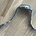 Fossil Ladies Watch Rare Vintage Big Tic Transparent Heart Dial Stainless Band Photo 4