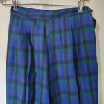 Talbots  Wool Blue Plaid Pleated Front Pants Photo 2