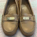 Coach  Fredrica Tan Pebbled Leather Driving Loafers Slip-On Flats Preppy Heritage Photo 1