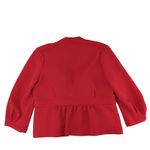 Halogen  V-neck Blazer Jacket Women's Size XXL Dark Orange‎ Coral Flowy Peplum Photo 2