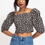 Levi's Yvie Floral Puff Sleeve Statement Blouse Photo 0