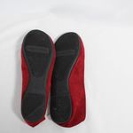 Burgundy Sueded Flats, Women's Size 8 – Chevron Printed Interior Red Photo 4