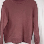 Abercrombie & Fitch  Burgundy Pullover Mock Neck Sweatshirt Fleece Lined XS Cute Photo 0