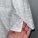 Chico's  EVIE Embellished Cotton White Everlasting Eyelet Jacket Chico SZ 2 US L Photo 2