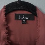 Lulu's Pink Mandarin Collar Relaxed Blouse Size M Photo 2