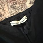 Abercrombie & Fitch Black Button Front Mini Linen Dress Puff Sleeve Size Large Photo 4