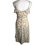 Lulus Le Quartier Nude Floral Print Ruffled Midi Dress Photo 4