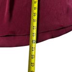 Elan Maroon Satin High Neck Long Sleeves Blouse Women Size Small | 71-4 Photo 5