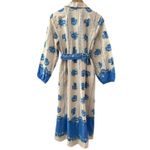 Celina Moon Long‎ Sleeve Bell Print Midi Dress Sky Blue Size Large Photo 3