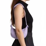 LeSportsac Mini Sheen Crescent Shoulder Bag Lavender Purple Lilac NWT Photo 1