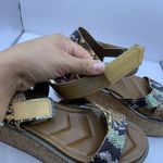Franco Sarto  Women's Ozio Sandal size 7.5M platform slingback snake print D19 Photo 9
