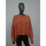 Urban Outfitters Faye Shimmer Fringe Cable Knit Sweater Size M Photo 3