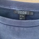 COS navy blue 3/4 sleeve pullover top Photo 2