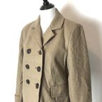 Calvin Klein  Coat Women Size 6 Brown Wool Blend Double‎ Breasted Peacoat Photo 2