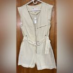 Pilcro NWT XS  belted v neck zip romper / short Anthropologie Photo 2