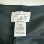 Loft Ann Taylor  Women's Wool Pencil Skirt Black Red Embroidered Hem 14 Photo 7