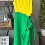 Rosie Assoulin Sarong Cut Out Midi Dress Green Yellow Womens Size 8 Photo 7