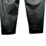 ZARA Ankle Faux Leather Pants High Rise Black Size Small Photo 7