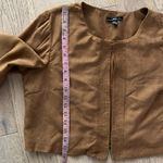 VINTAGE brown faux suede western cottagecore cropped jacket 70s chic Revival Size M Photo 5