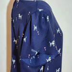 Molly Bracken Semi-Sheer Navy Blue Women's Top with Dog Print Size Large Photo 3