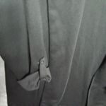 Massini Womens Large Black Cardigan Open Front Roll Tab sleeve Photo 3