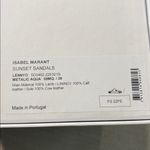 Isabel Marant  Lennyo Sunset Metallic Aqua Sandal - NEW - SIZE 39 Photo 8