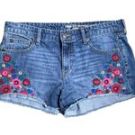 Gap  Sexy Boyfriend Floral Embroidery Cut Off Denim Shorts 10 Photo 0
