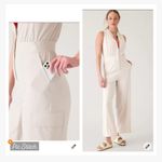 Athleta  Brooklyn Utility Jumpsuit Light Tan Photo 2