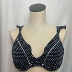 Red Carter  Polka Dot Women's swim top  navy blue 34D NWOT Photo 0