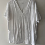 Aerie White Oversized V-Neck Short Sleeve Top Photo 0