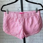 Lily Pulitzer For Target Women’s Pink Eyelet Lace Overlay Shorts Size Medium Photo 0