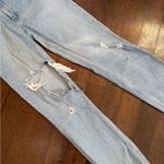 Abercrombie & Fitch light wash high waisted straight leg ripped jeans US 25 Photo 6