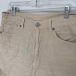 American Eagle  High Waisted Tan/ Cream jean shorts 12 Photo 1
